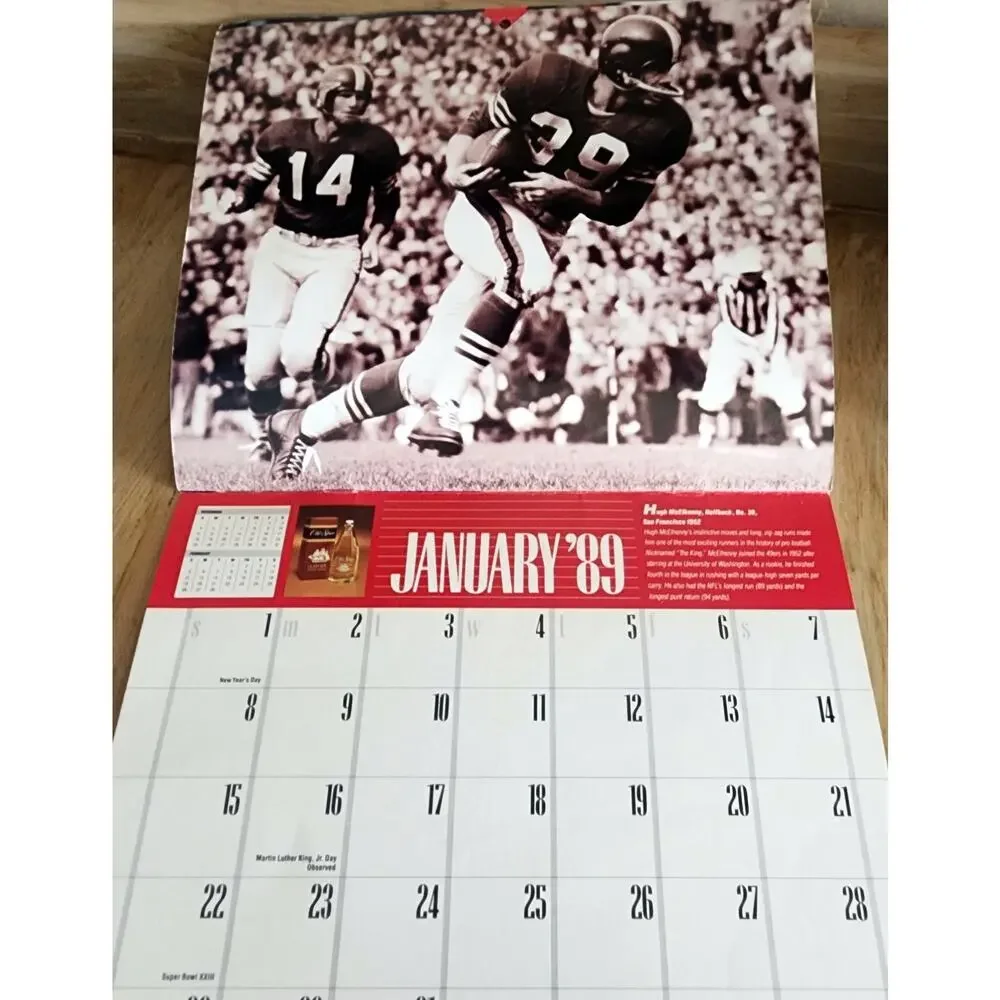 Old Spice Great NFL Rookies 1988 Football Calendar Dan Marino J Lambert See Pic